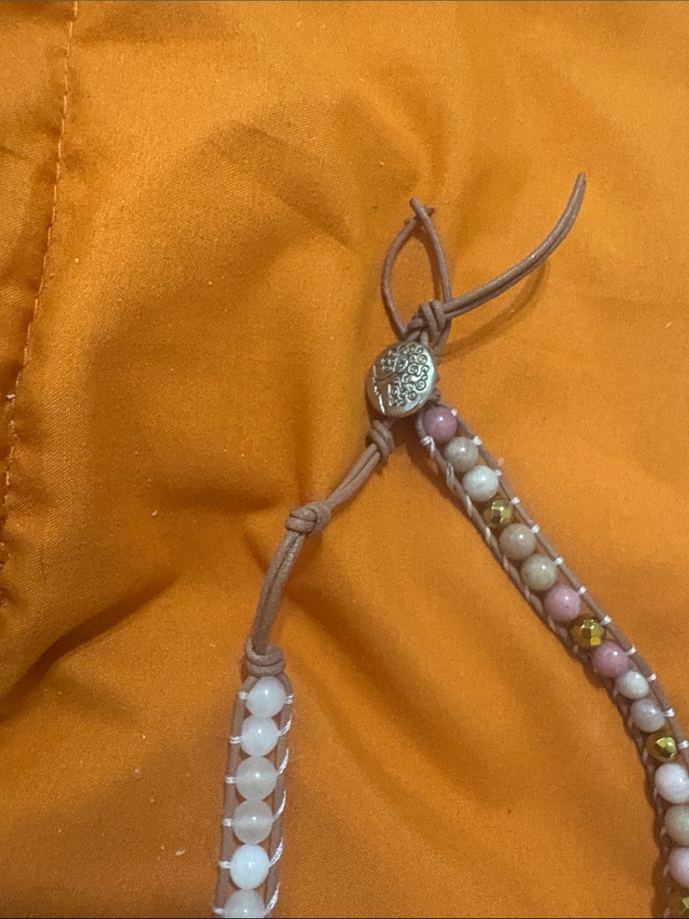 Handmade VINTAGE Rose Quartz Tree of Life Pendant Necklace Bohemian style-women - Picture 2 of 6
